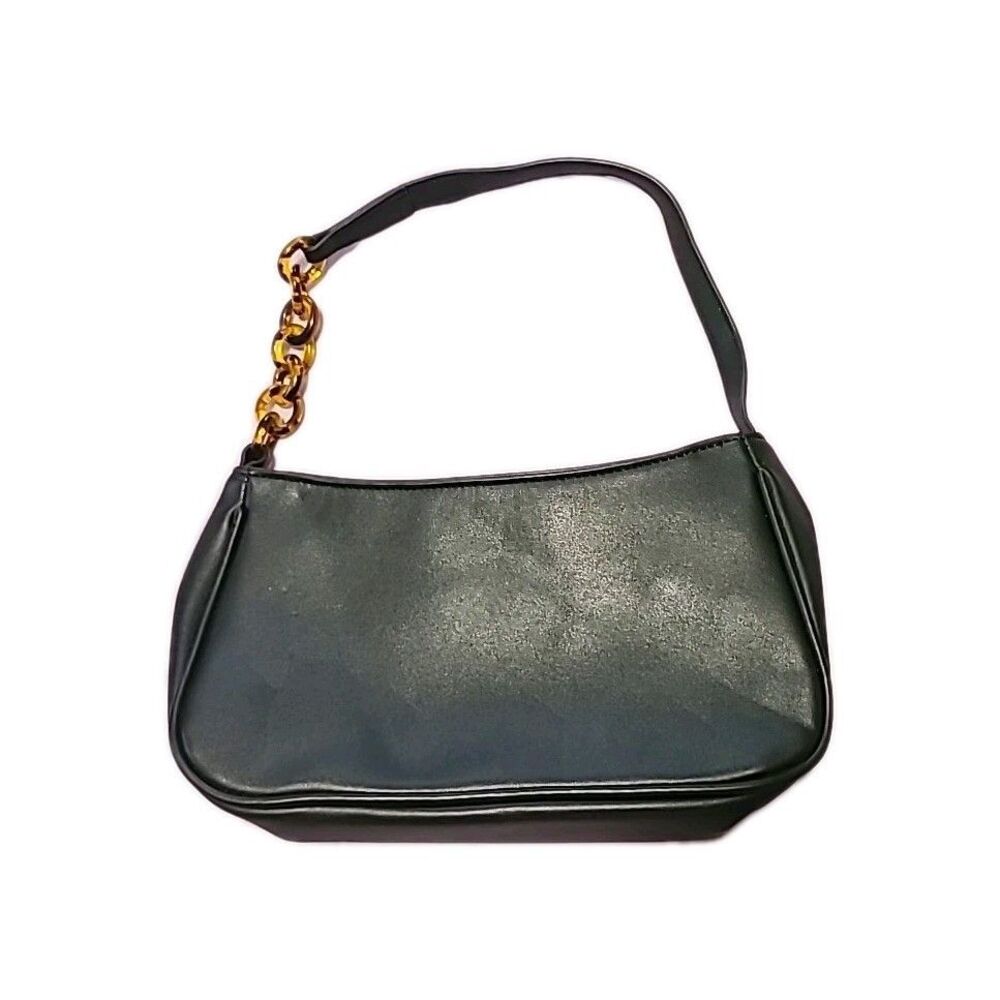 Olivia Miller Women's Nilka Small Shoulder Bag Black Tortoise Shell Accent Chain